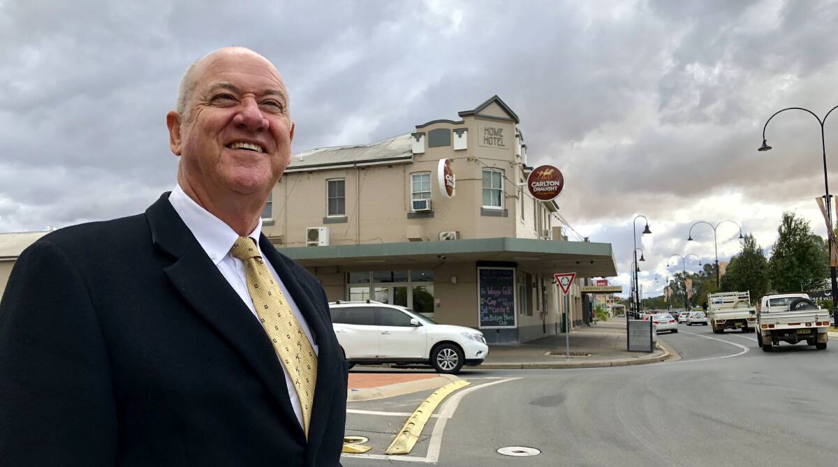 FOR SALE: Greg Howick from Fitzpatricks Real Estate says there's a bright future ahead for the Home Hotel, which has gone on the market. Picture: Stephen Mudd