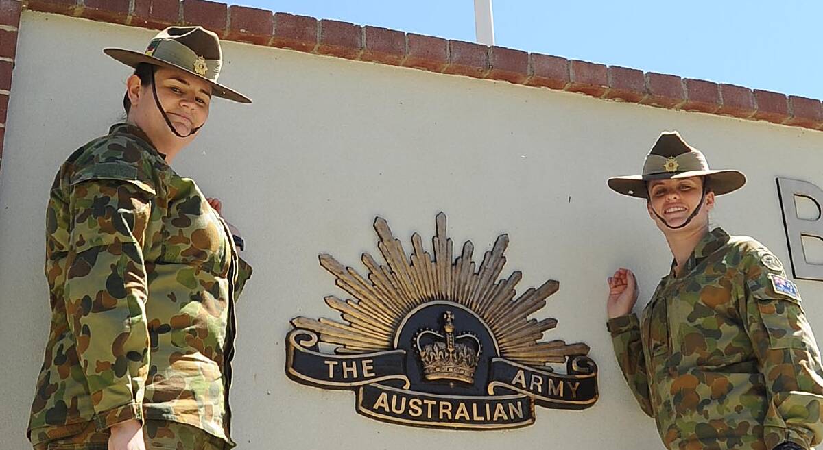 Private Jess Potter and Private Jacinta Holt.