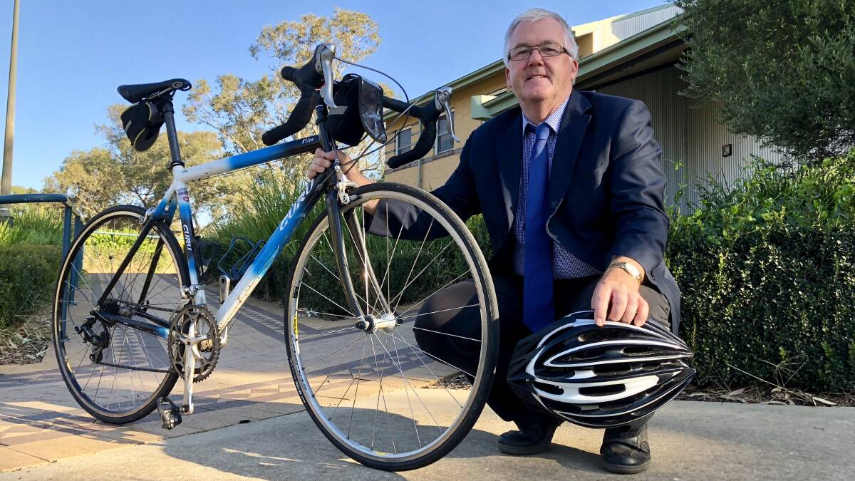 FUNDRAISER: Tim Wess will cycle hundreds of kilometres to help support Royal Far West and its work next week. Picture: Stephen Mudd