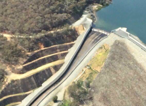 Blowering Dam spills. Picture: Facebook.