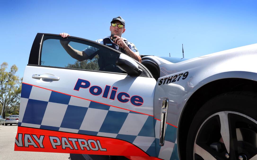 Acting Sergeant Mick Hoogvelt of the Wagga Highway Patrol. Picture: Les Smith