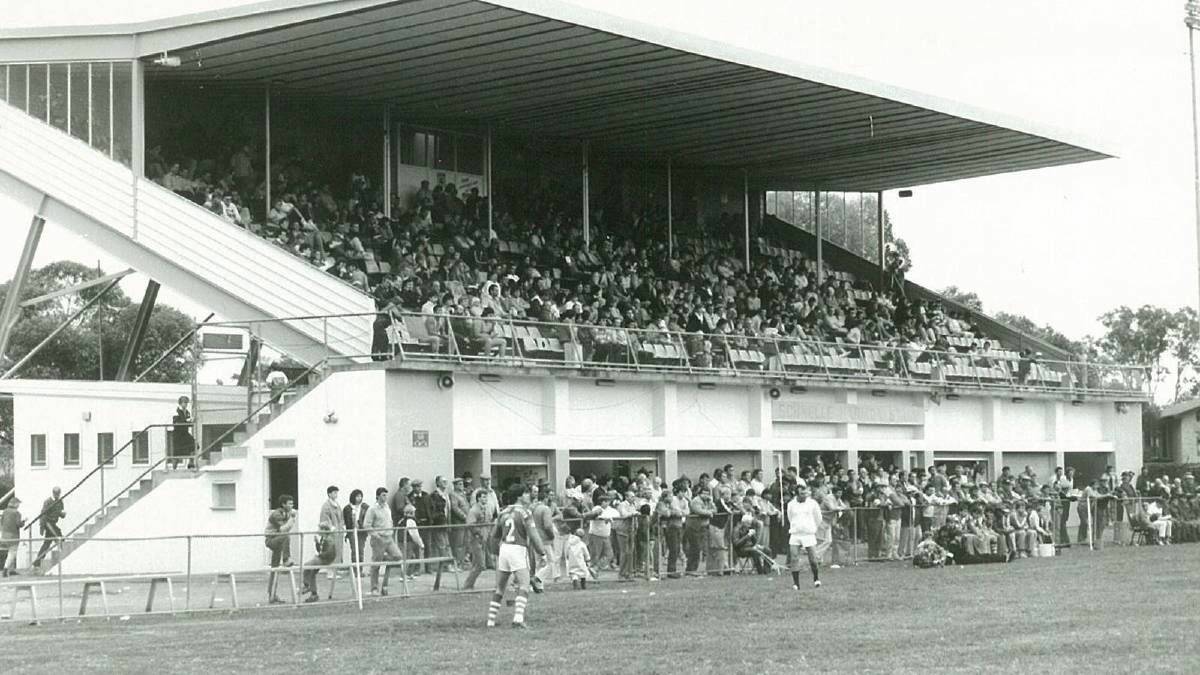 Eric Weissel Oval opened in 1959 and closed in 2007. Pictured is the Kangaroos playing Turvey Park in 1987. Picture by Riverina Media Group
