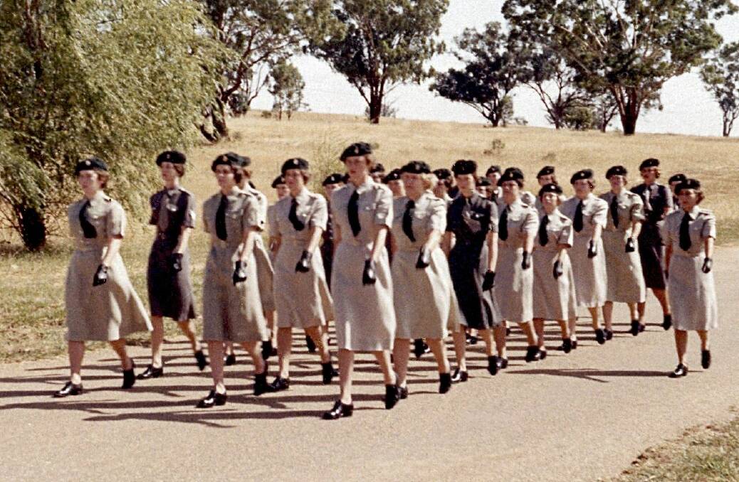 MARCH: Women's Army Corps and Nursing Corps rehearsing for the Freedom of the City ceremony in November 1962. Picture: SHERRY MORRIS COLLECTION