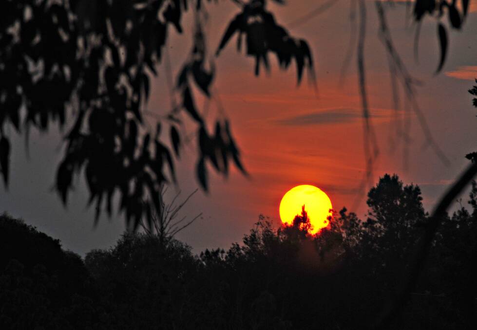 SUNRISE: This was the scene that greeted us on December 22, at the height of temperatures and smoke haze.