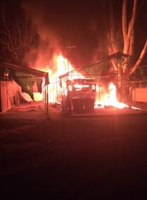 Brave firefighters battle intense blaze at Corowa caravan park