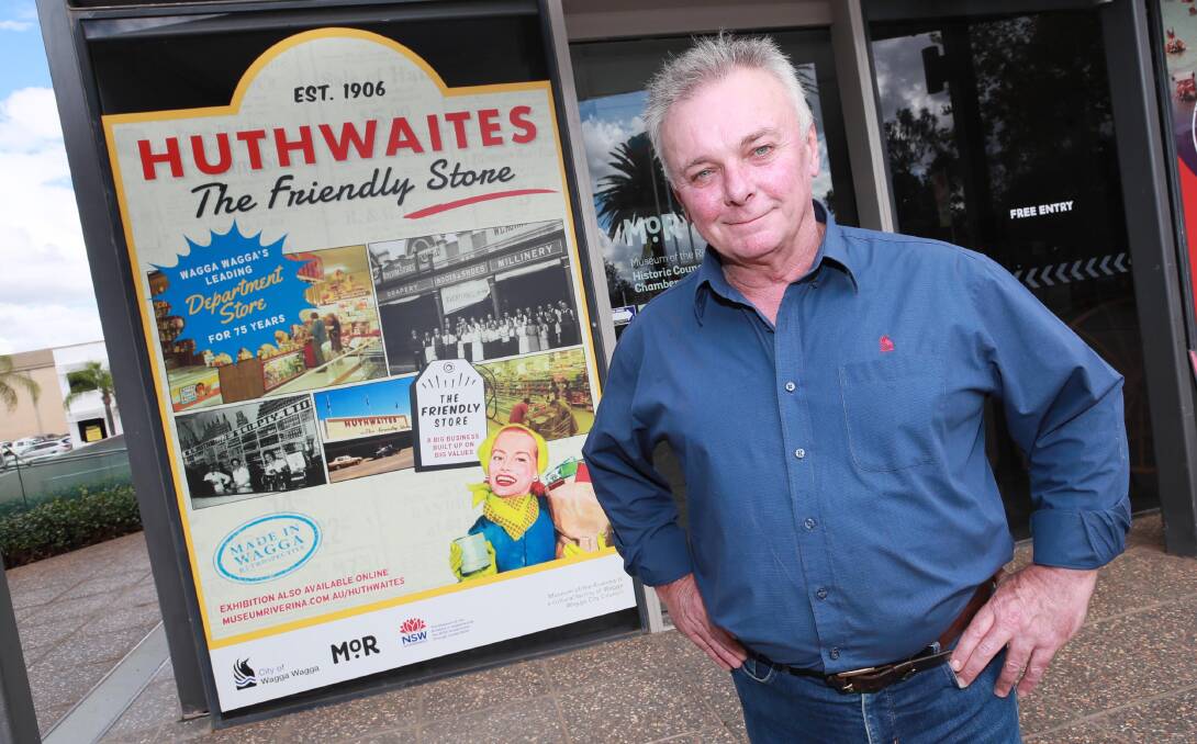 STORIES: Museum of the Riverina manager Luke Grealy outside the Huthwaites exhibit, connected to an exhibition showcasing Wagga's iconic businesses and events. Picture: Les Smith