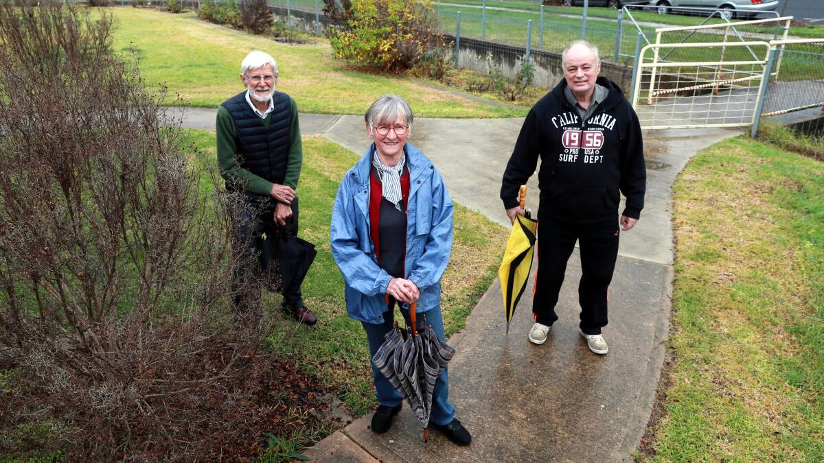 THINKING GREEN: Wagga locals Keith and Catherine Sterling and Reg Merrifield are passionate about leaving green open space for future generations. Picture: Les Smith