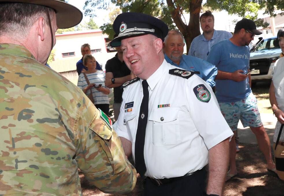 LEADER: Former RFS Commissioner Shane Fitzsimmons in Tumbarumba in January following the Dunns Road fire.