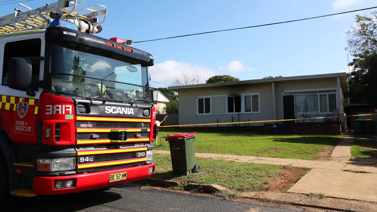 Emergency services attended a house fire in Ashmont this morning. Picture: Emma Hillier