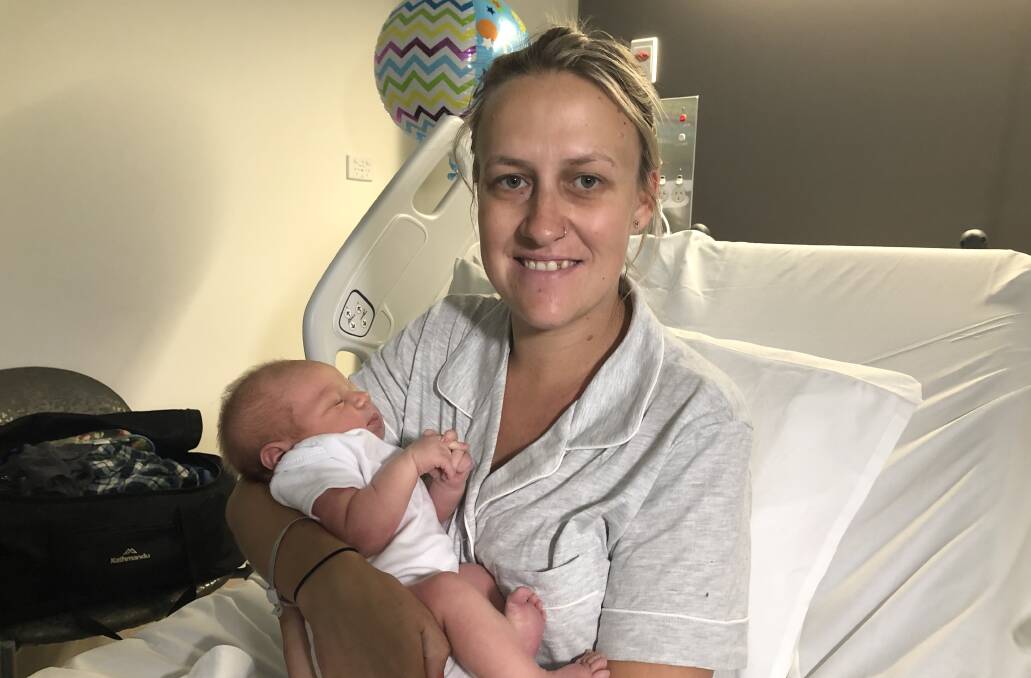 BABY BOOM: Sarah Bowen with Billy, three days old, one of many babies born in Wagga over nine months after lockdown. Picture: Rachel McDonald