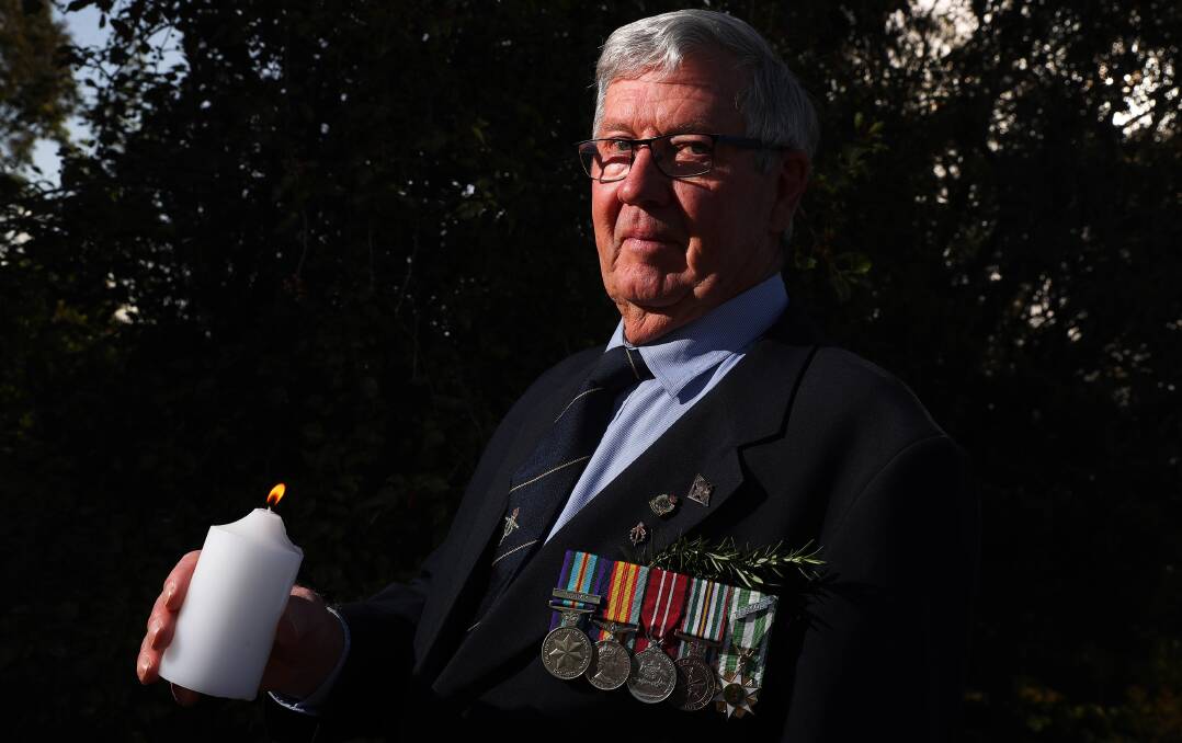 REMEMBER: Fred Hazelwood will stand outside with a candle at dawn on Anzac Day to pay tribute to those who served. Picture: Emma Hillier