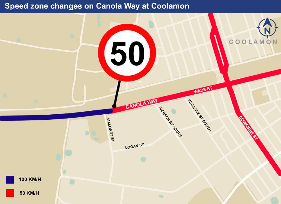 LIMIT CHANGE: The 50km/h zone is set to be extended at Coolamon. Picture: Transport NSW