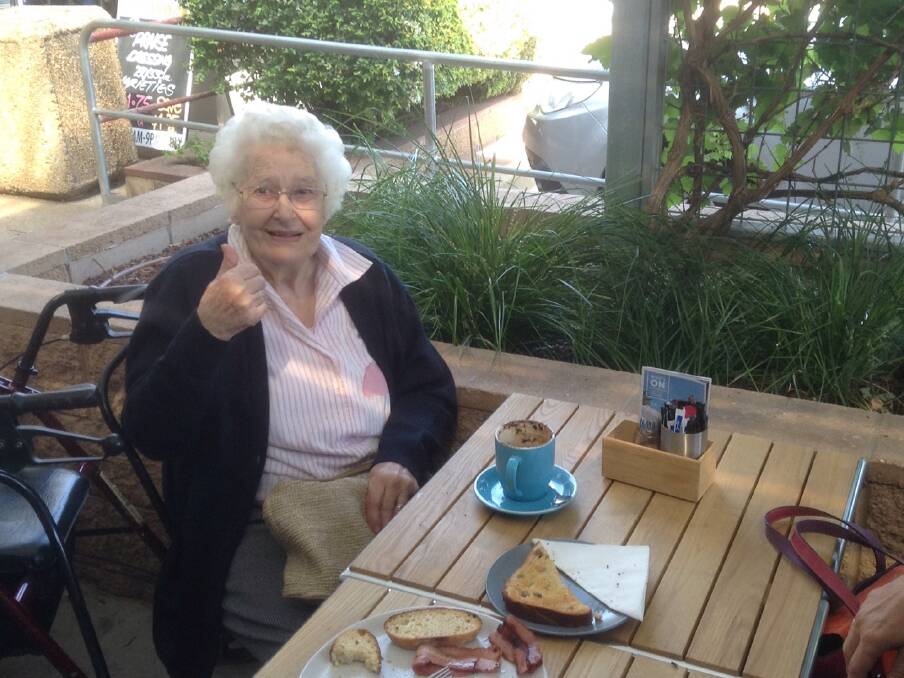 GREAT-GREAT-GRANDMOTHER: Ruth Gissing of Wagga, 98, welcomed the fifth generation of her family just weeks before Mother's Day. Picture: Contributed.
