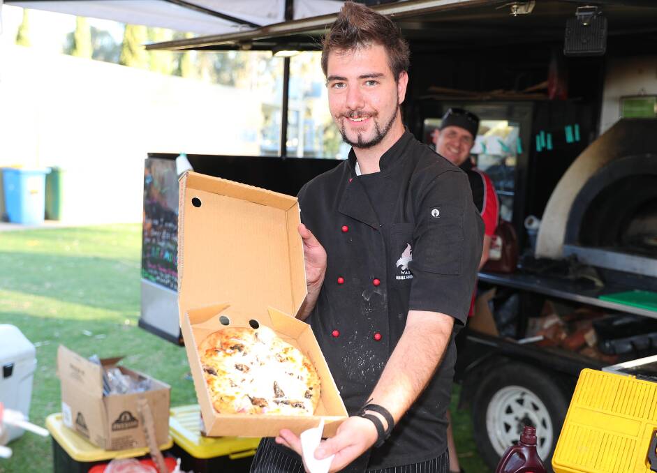Wagga's Woodfired Wagon owner Jay Vidler, who has been selling pizzas during Wagga's food truck trial.