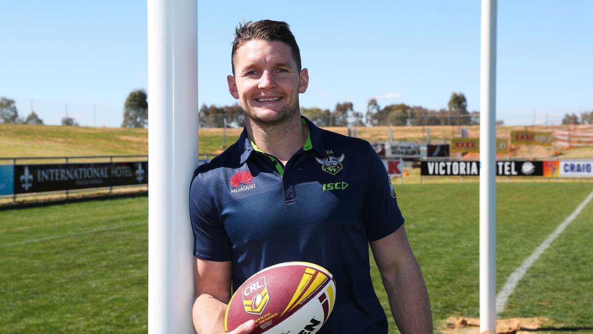 Canberra Raiders captain Jarrod Croker announces in September that the rugby team will play games in Wagga.