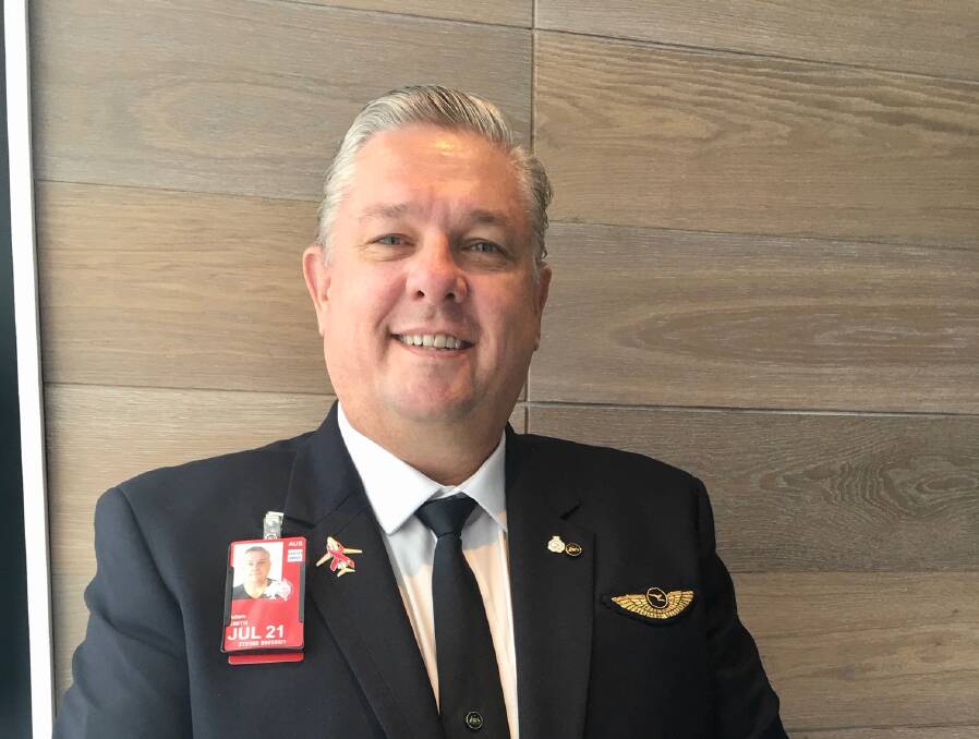 Former Wagga man Adam Smith, who volunteered to be the First Officer aboard the Qantas Boeing 747 flight to evacuate Australians during the coronavirus outbreak.
