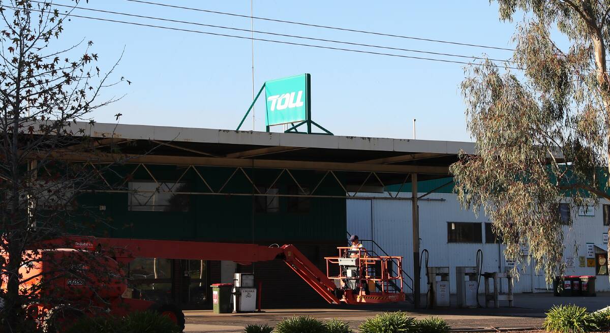 Toll Group's depot on Travers Street in Wagga. The national freight and logistics company will close its bulk liquids business that shares the site with the parcel division, affecting up to 20 workers. Picture: Emma Hillier.