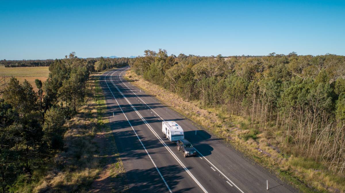 Newly completed overtaking lanes on the Newell Highway at Dustys Creek. Picture: Contributed