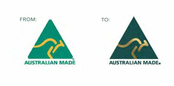 Planned colour changes to the Australian Made logo, which was first designed in 1986.