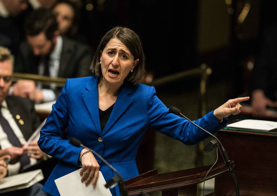 NSW Premier Gladys Berejiklian told Parliament that ICAC did not require a motion to investigate any claims about former Wagga MP Daryl Maguire. Photo: Wolter Peeters