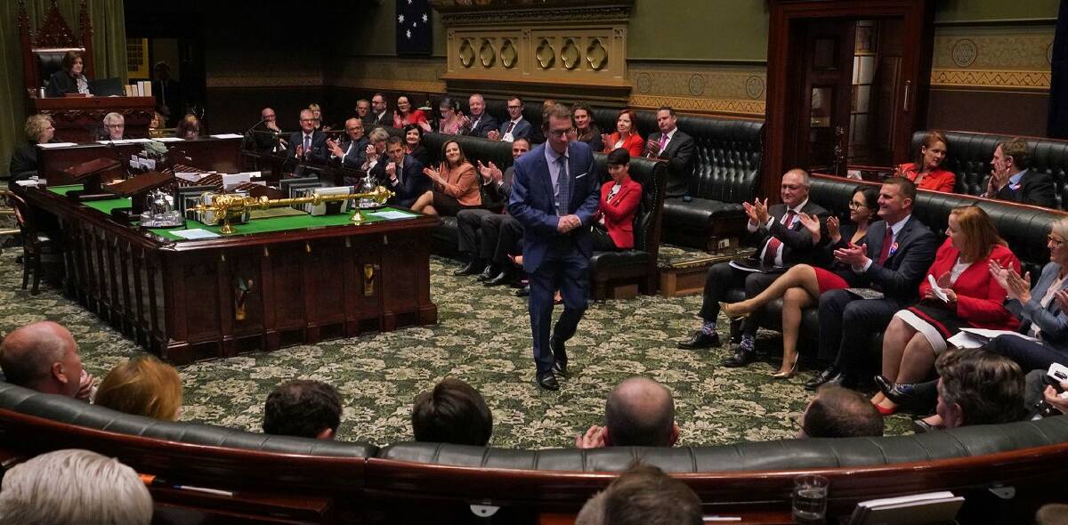 CROSSBENCH: Dr Joe McGirr after being sworn in as Wagga MP in September 2018. The NSW government from this week could be more reliant on Dr McGirr's vote after it was reduced to minority status. Picture: Parliament of NSW 