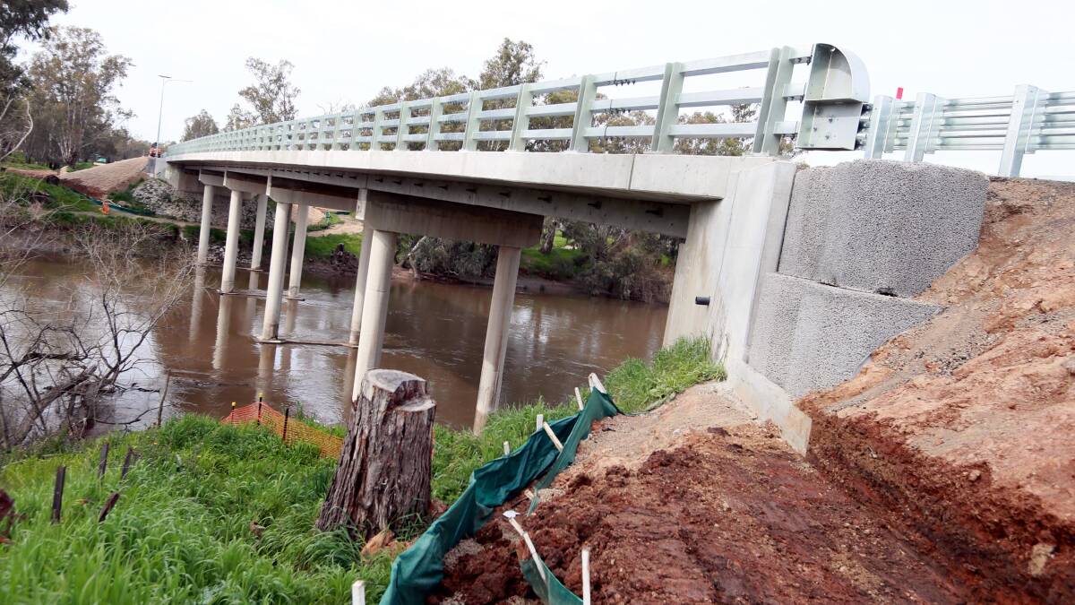 Eunony Bridge at Gumly Gumly, where Riverina Highway Patrol terminated a pursuit on Christmas morning last year due to "extreme danger" to other drivers and pedestrians. The pursuit driver, Marc Allen, was jailed in Wagga Local Court this week.