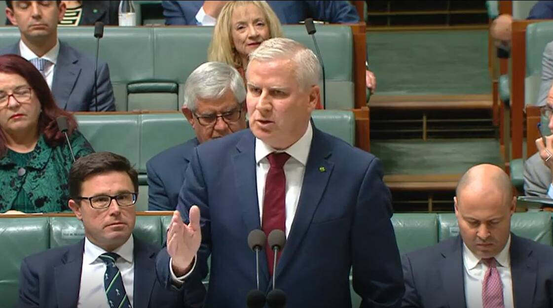Riverina MP Michael McCormack answers questions from Labor in Parliament on Tuesday about the about the Muruguppan Tamil family from Biloela. Picture: APH