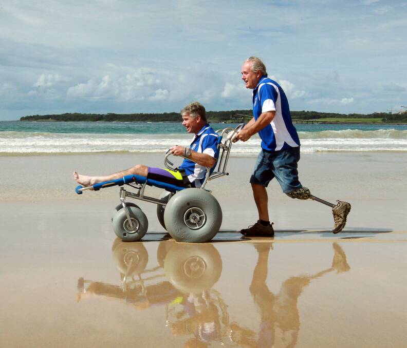 Wagga City Council is looking at projects to make its waterways more accessible to people with a disability, including sand-capable wheelchairs at Wagga Beach. Picture: File