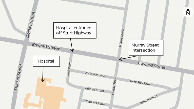 The area of Wagga to be targeted by a Sturt Highway safety upgrade. Picture: Roads and Maritime Services