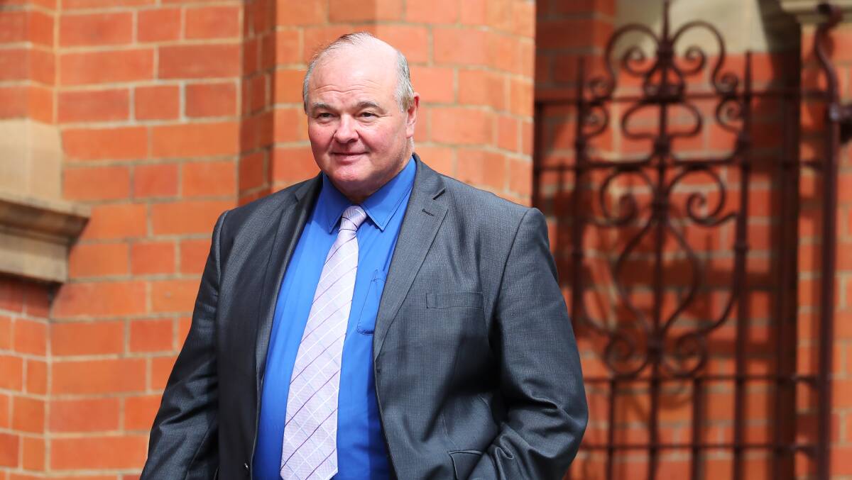 Former Wagga council general manager Alan Eldridge leaves Wagga courthouse on Thursday. Picture: Emma Hillier.