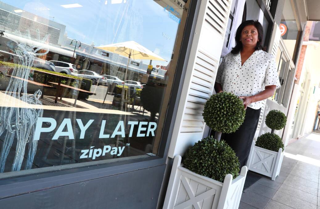 S & D Living owner Shelia Reynolds says new payment services like Afterpay and Zip are getting more people into the shops but retails have to be careful of the 7% cut that the payment services take. Picture: LES SMITH

