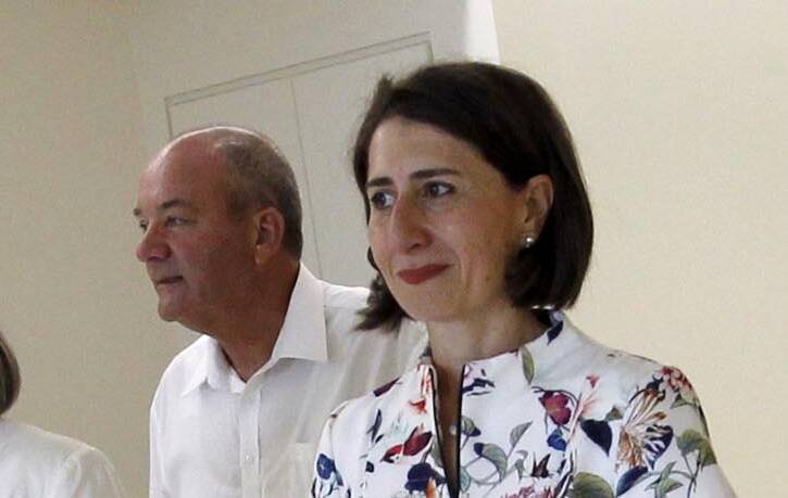 Then-Wagga MP Daryl Maguire and NSW Premier Gladys Berejiklian visit Wagga Base Hospital in 2017. ICAC has revealed private interviews that claim Ms Berejiklian had dinner with Mr Maguire and his scam business associates.