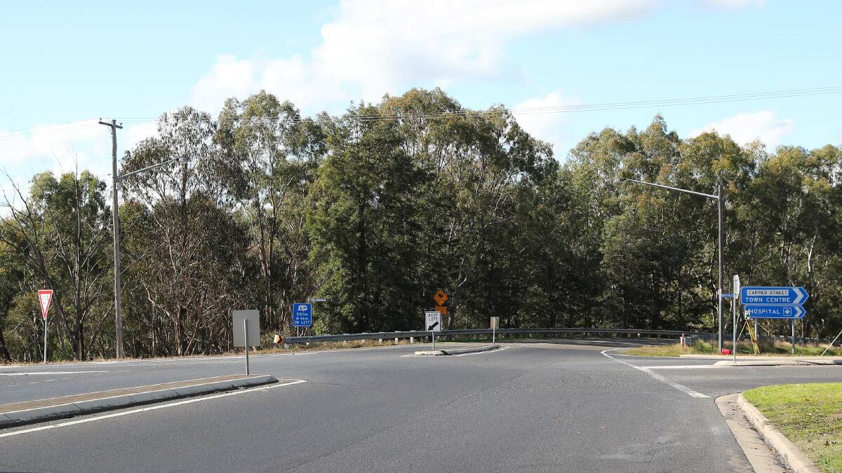 The intersection at Gocup Road and Snowy Mountains Highway that is being targeted by a Parliamentary petition following a fatal collision in May.