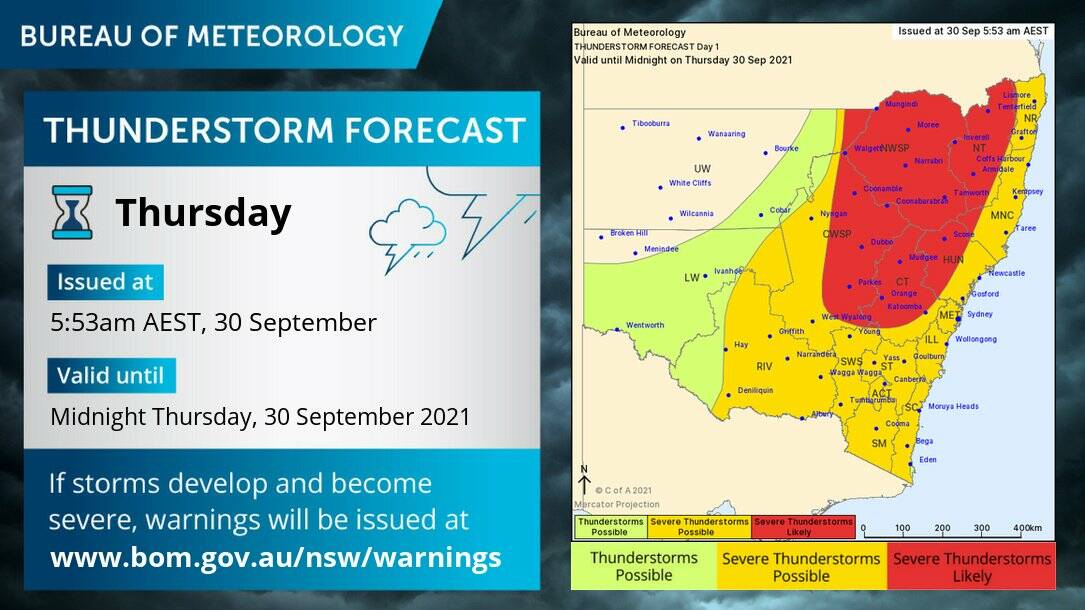 Asthma warning for areas north of city as BOM forecasts thunderstorms