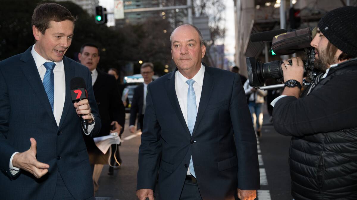 Daryl Maguire, who has given evidence at ICAC public inquiry into allegations concerning the former Canterbury City Council, in Sydney. Picture: Janie Barrett