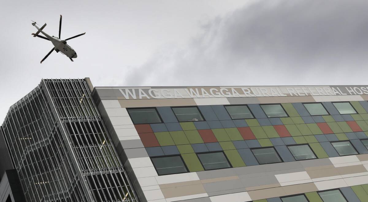 The Wagga Base Hospital, whose redevelopment has triggered a safety upgrade for the nearby Sturt Highway. 