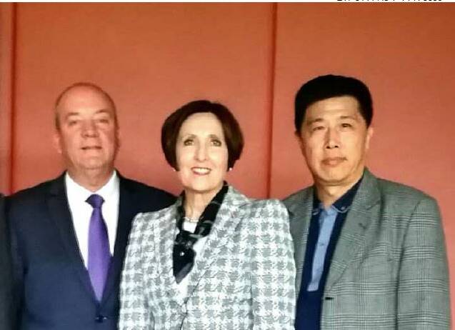 MEET AND GREET: Former Wagga MP Daryl Maguire, horse racing heir Louise Raedler-Waterhouse and businessman Ho Yuen Li. Picture: ICAC