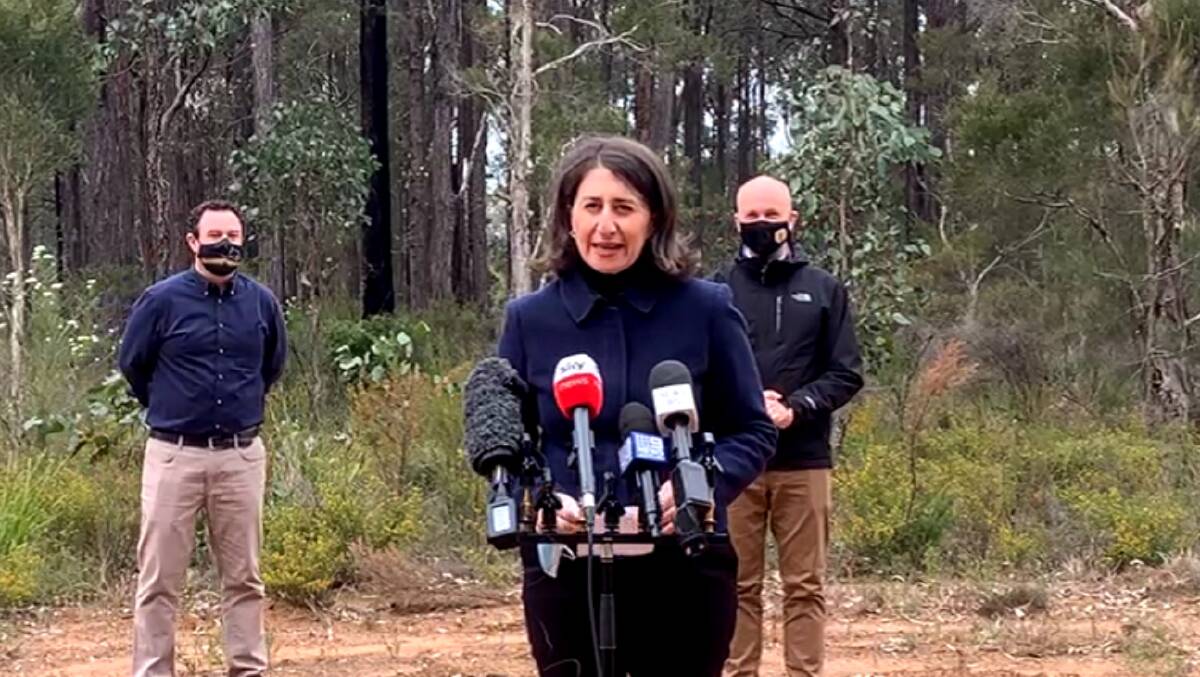 NSW Premier Gladys Berejiklian gives a COVID-19 update on Sunday. Picture: Facebook/ Gladys Berejiklian.
