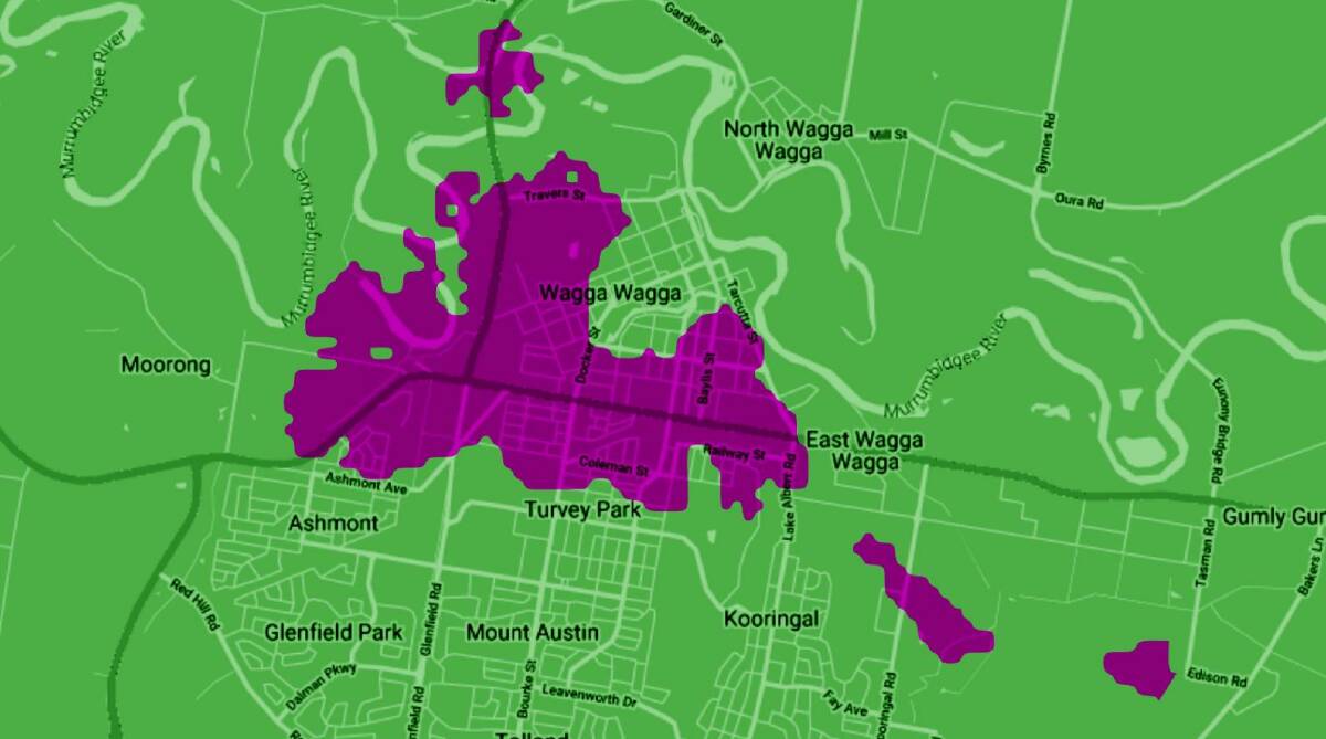 Telstra's mobile coverage map for November 27 showing areas with 5G coverage available in purple.