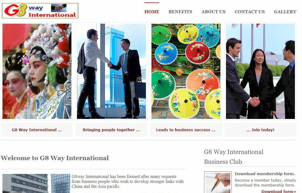 G8way International's now-deleted website. Picture: archive.org