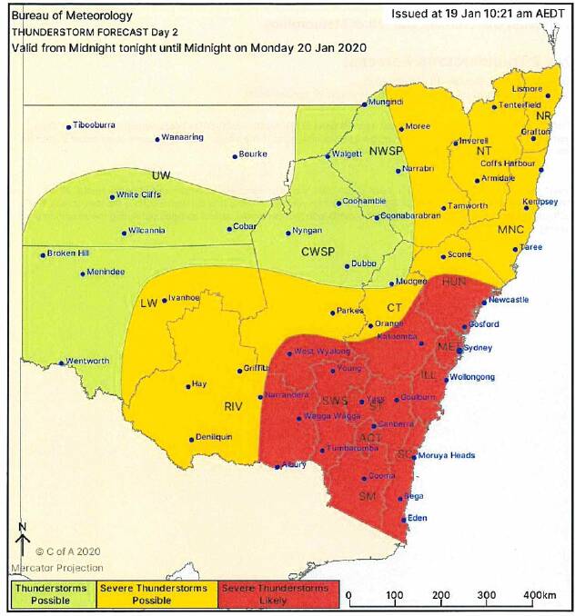 Severe thunderstorm likely in Riverina and South West Slopes