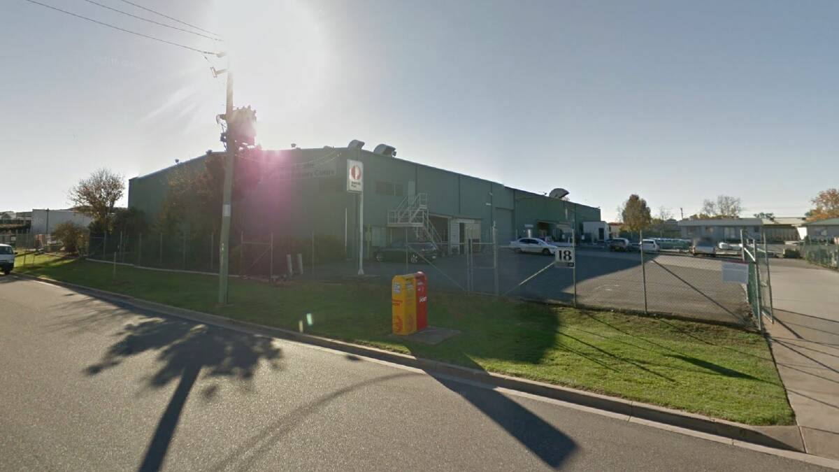 Riverina Mail Sorting Centre, which had to be evacuated after staff opened a satchel containing 'suspicious white powder'. Picture: Google Earth
