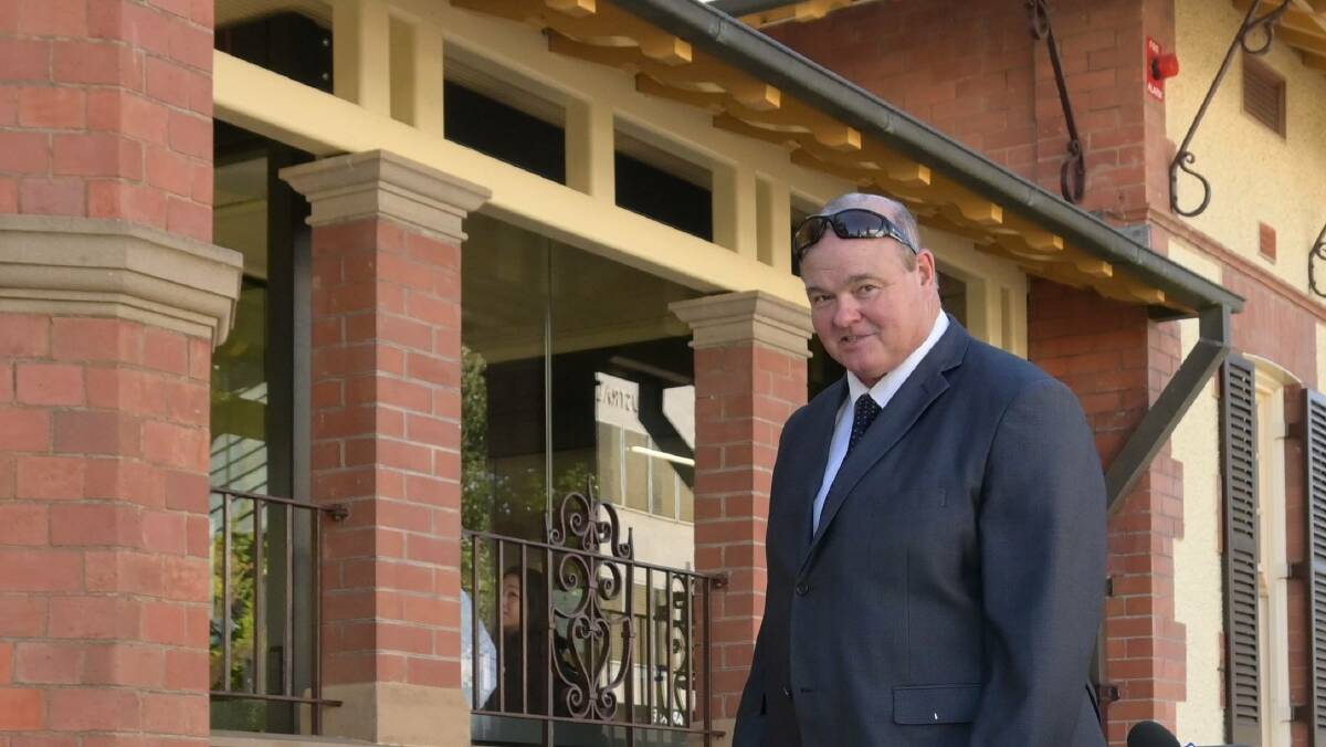 HEARING: Former general manager Alan Eldridge arrives at Wagga Courthouse last week. Picture: Kenj Sato 