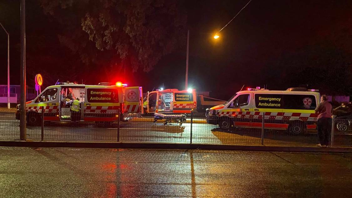 Paramedics respond to an incident involving an 83-year-old man being struck by a vehicle on Bourke Street in Tolland on June 17, 2021. The man later died and the driver has now been sentenced for negligent driving in Wagga Local Court.