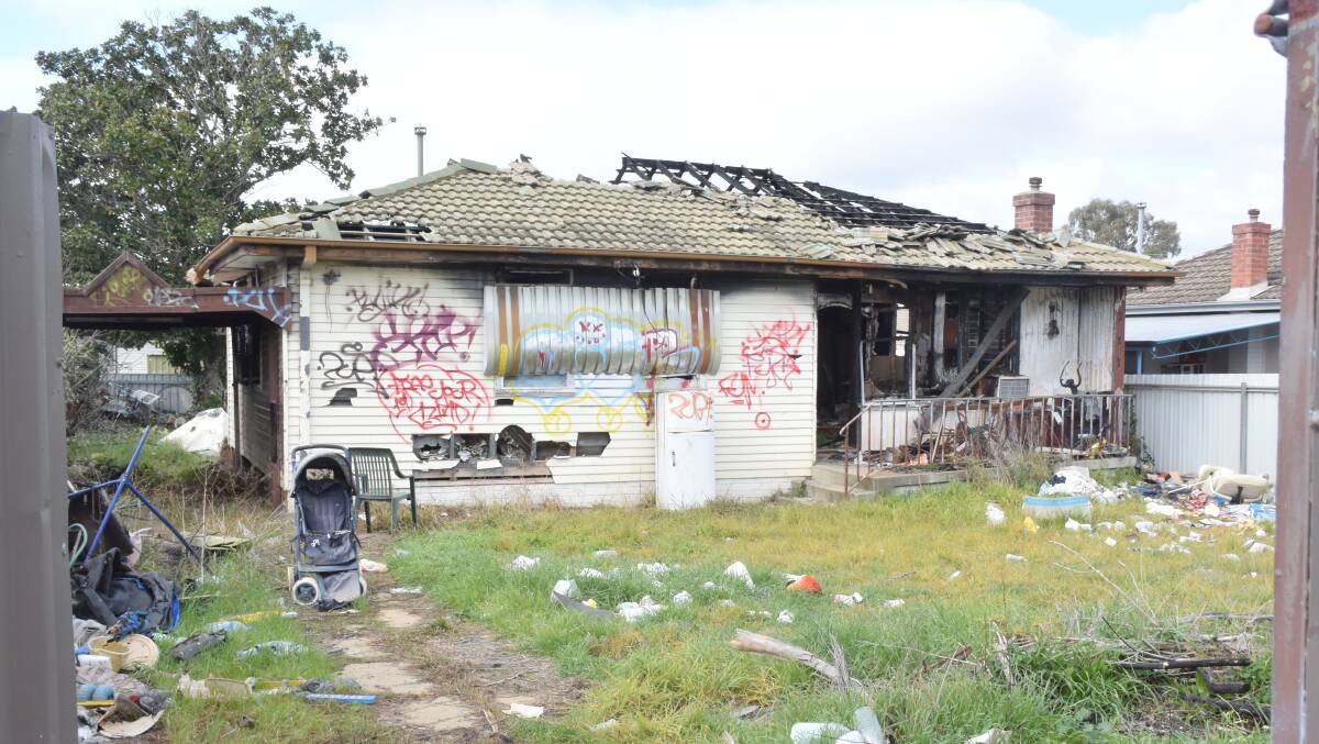 Wagga City Council has ordered this vacant and burnt-out house in Kooringal be demolished. Picture: Rex Martinich
