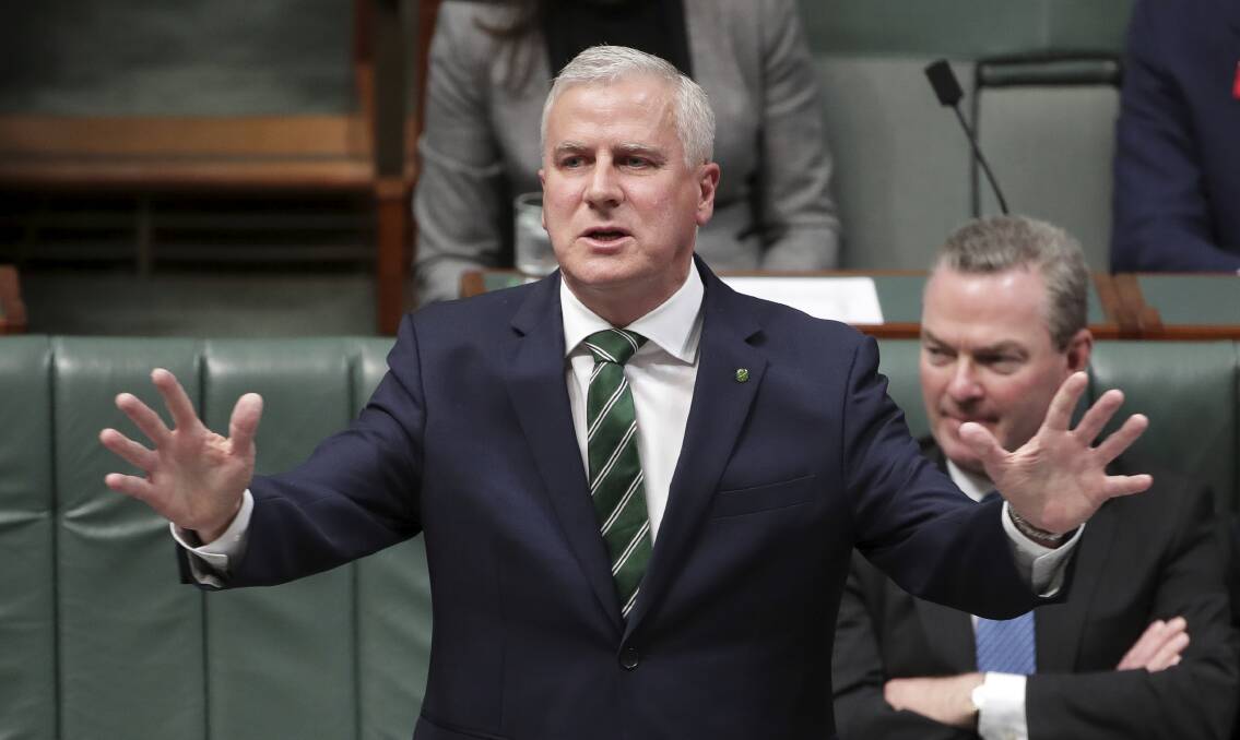 Riverina MP and Deputy Prime Minister Michael McCormack during Question Time at Parliament House. Photo: Alex Ellinghausen

