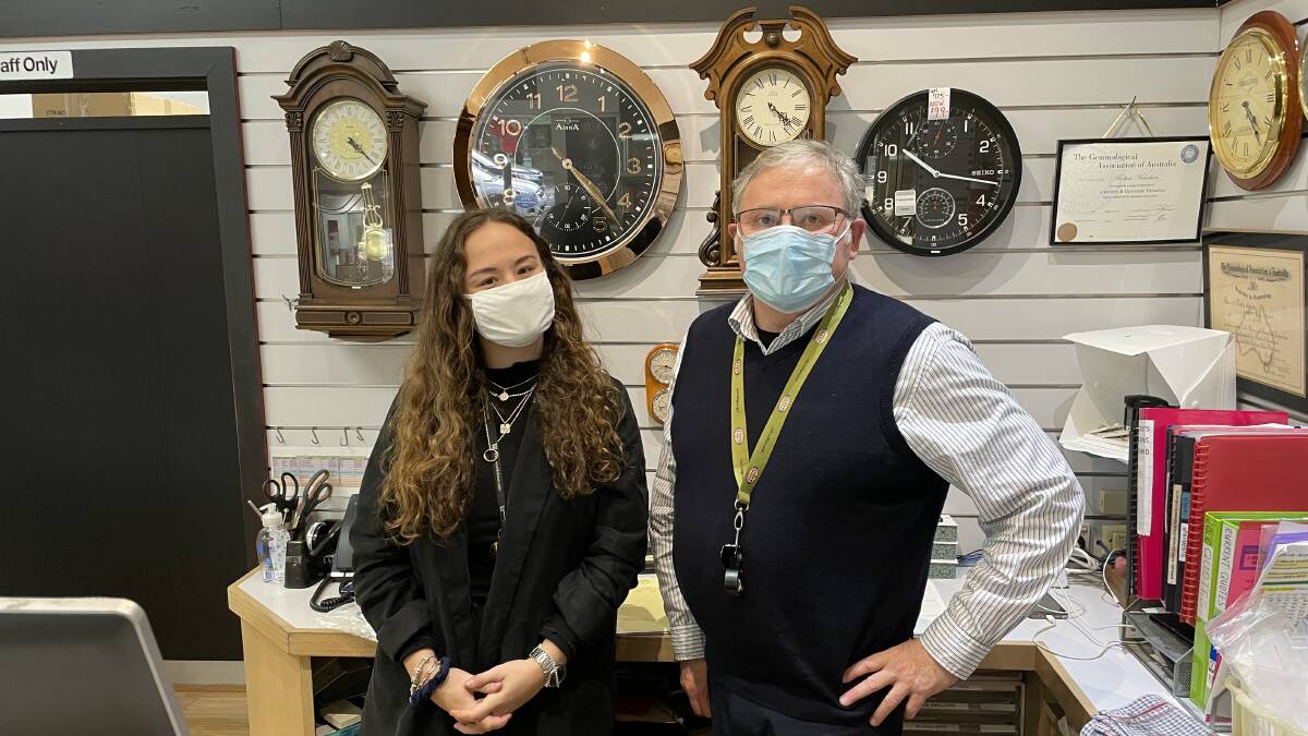 RULES: Nicholson's Jewellers manager Beatrice Daolio and owner Robert Nicholson, who said he was frustrated by going in and out of restrictions. Picture: Rex Martinich