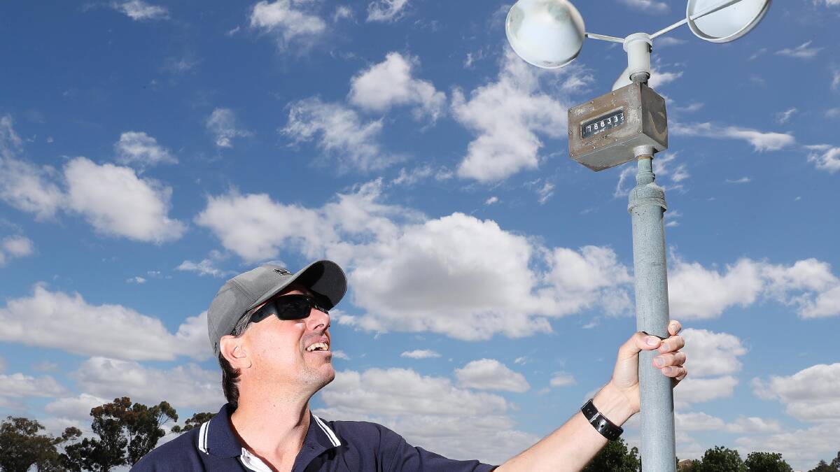 FORECAST: Wagga Bureau of Meterology technician Nigel Smedley has warned of heatwave conditions.