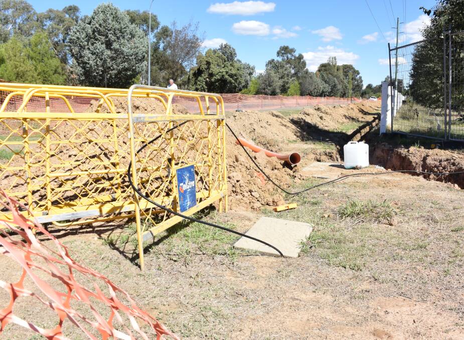 ROLL OUT: Cable trenches along Plumpton Road in Lake Albert, an area that has seen fibre optic lines and cable pits installed for the National Broadband Network. Picture: Rex Martinich 