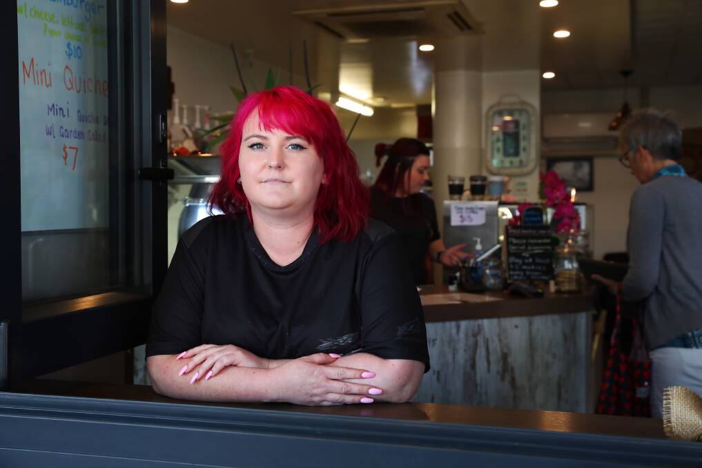 COFFEE TO GO: Baylis Grind cafe owner Sharni Cook was one of many preparing to move to takeaway service only during the coronavirus shutdown. Picture: Emma Hillier. 